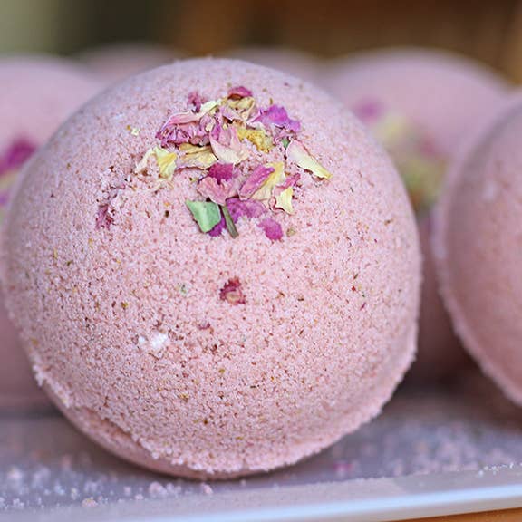 Red Cat Apothecary - Wholesale Bath Bomb/Fizz - Feel That Love Ritual Bath Bomb | Milk + Rose Luxury2