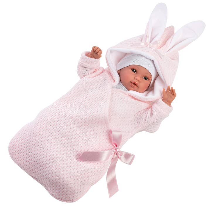 Llorens - Wholesale Doll - Kids - 14.2" Soft Body Newborn Doll Avery with Hooded Bunny Jacket0