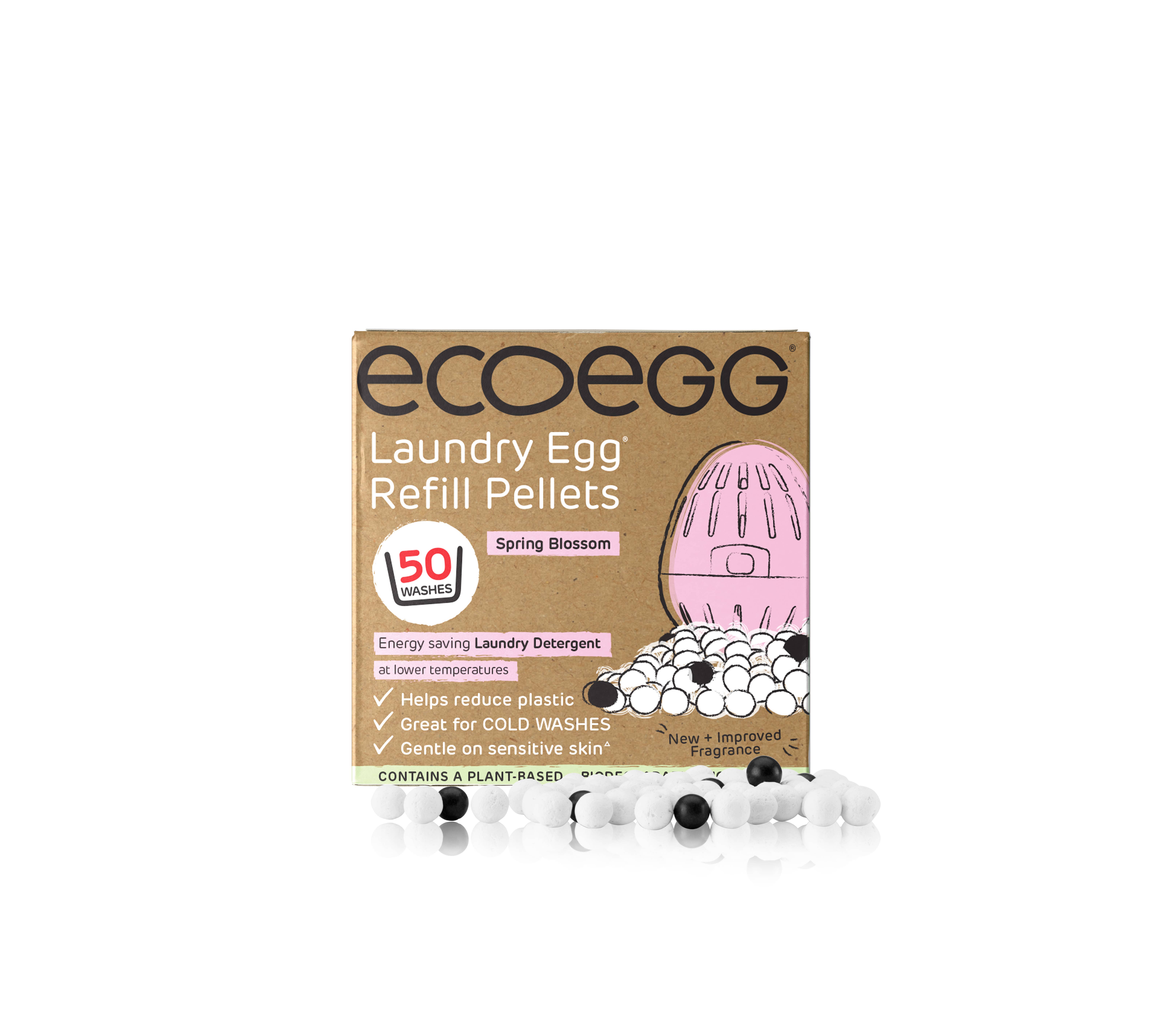 Ecoegg - Wholesale Laundry Detergent Powder/Pods - ecoegg Laundry Egg Refill Pellets - Spring Blossom - 50 wash
