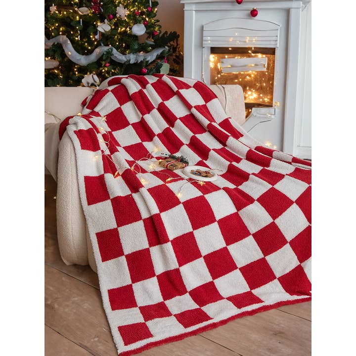 1 the Woman - Wholesale Throw Blanket - Plush Checkered Print Sofa Blanket 50*60inch10