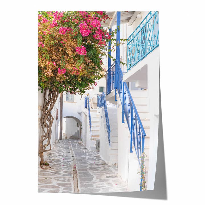 Rue de Village Grec | Tirage Photographique d'Art pour la vente par Natasha Riha Photography