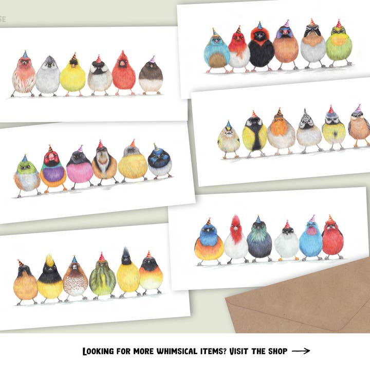 Beast of Paradise - Wholesale Birthday Card - Birthday Card, Cute Birds, Animal Greeting Cards, Robin Card4