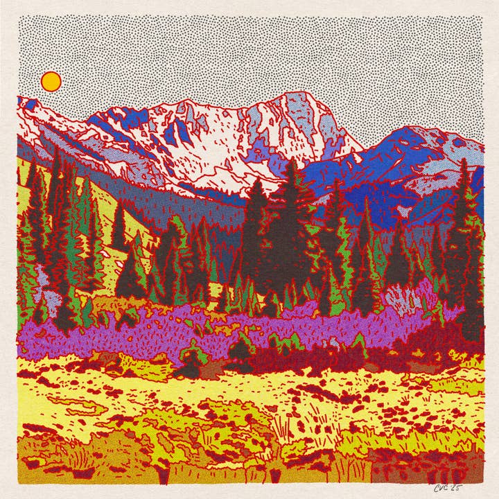 Capitol Peak Art Print for wholesale by Caroline Clark