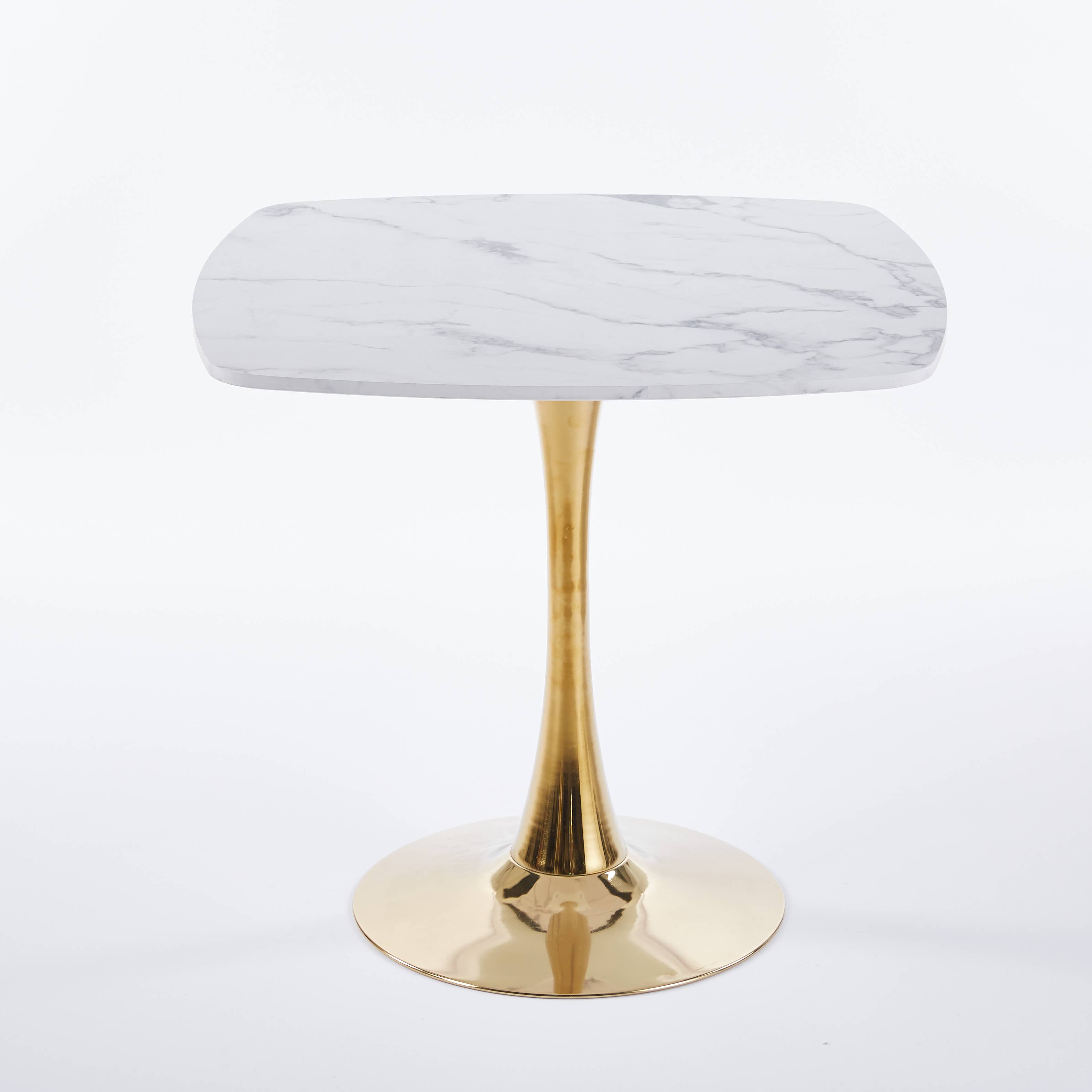 HOMYCASA DESIGN INC - Wholesale Side Table - 31.5" White & Gold Square Dining Table, 0.71" Thick Top5