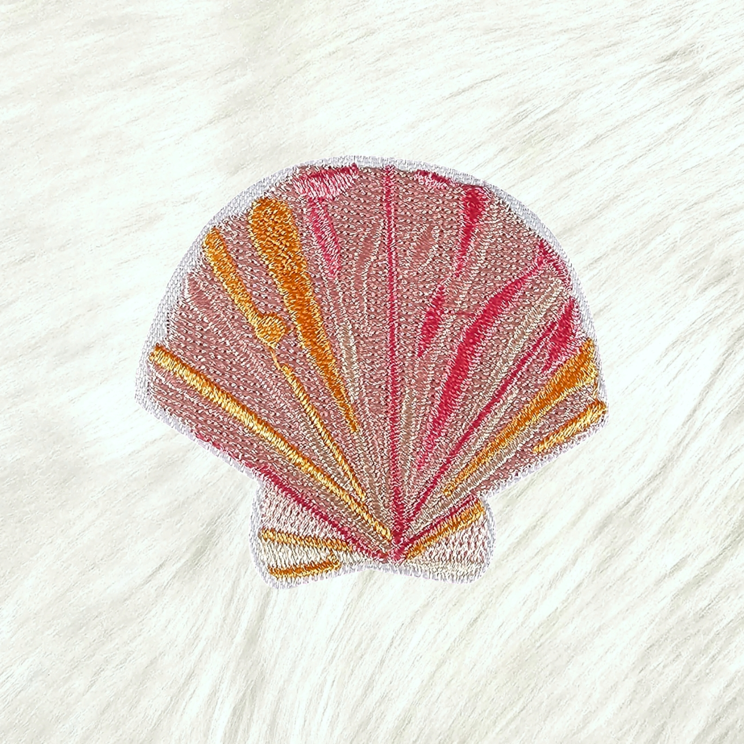 Scratch Decor - Wholesale Patch - Seashells Ocean Beach Pink Embroidery Iron On Patch0