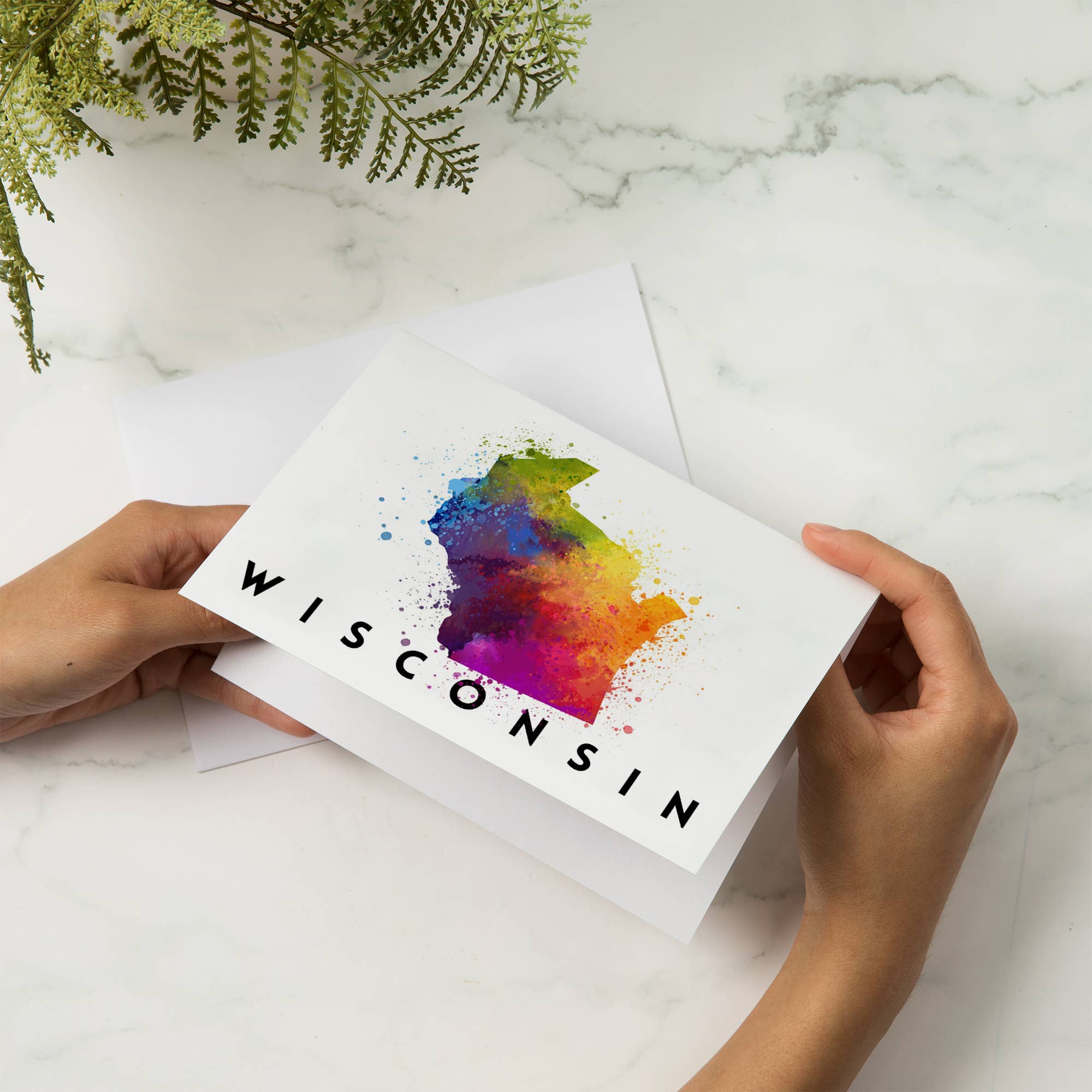 Lantern Press - Wholesale Everyday Greeting Card - GREETING CARD Wisconsin State Watercolor5