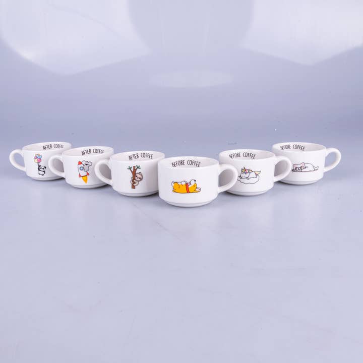 VdE Tivoli 1996 - Wholesale Coffee/Tea Cup - BEFORE AFTER SET 6 PCS COFFEE CUPS 100 ML16