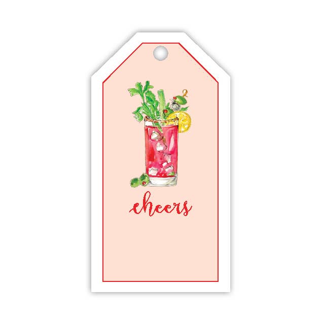 Handbemalter Bloody Mary Cheers Geschenkanhänger für den Großhandel von RosanneBeck Collections