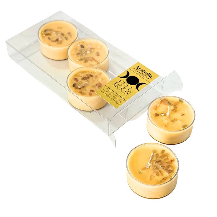 Candele Tea Light per il Rituale della Luna Piena per la vendita all'ingrosso da parte di Arabella Crystals