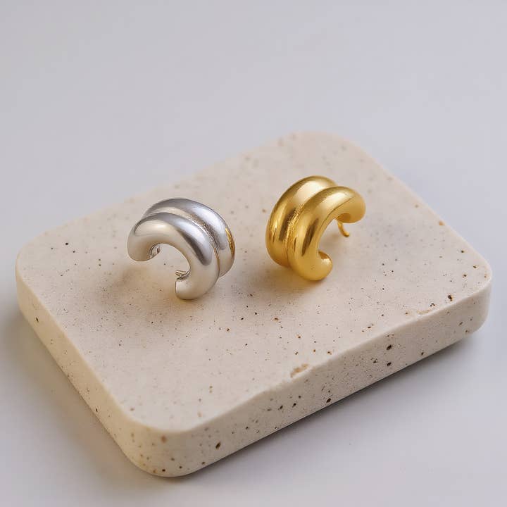 Emma Double C-Hoop Earrings for wholesale by Revelari