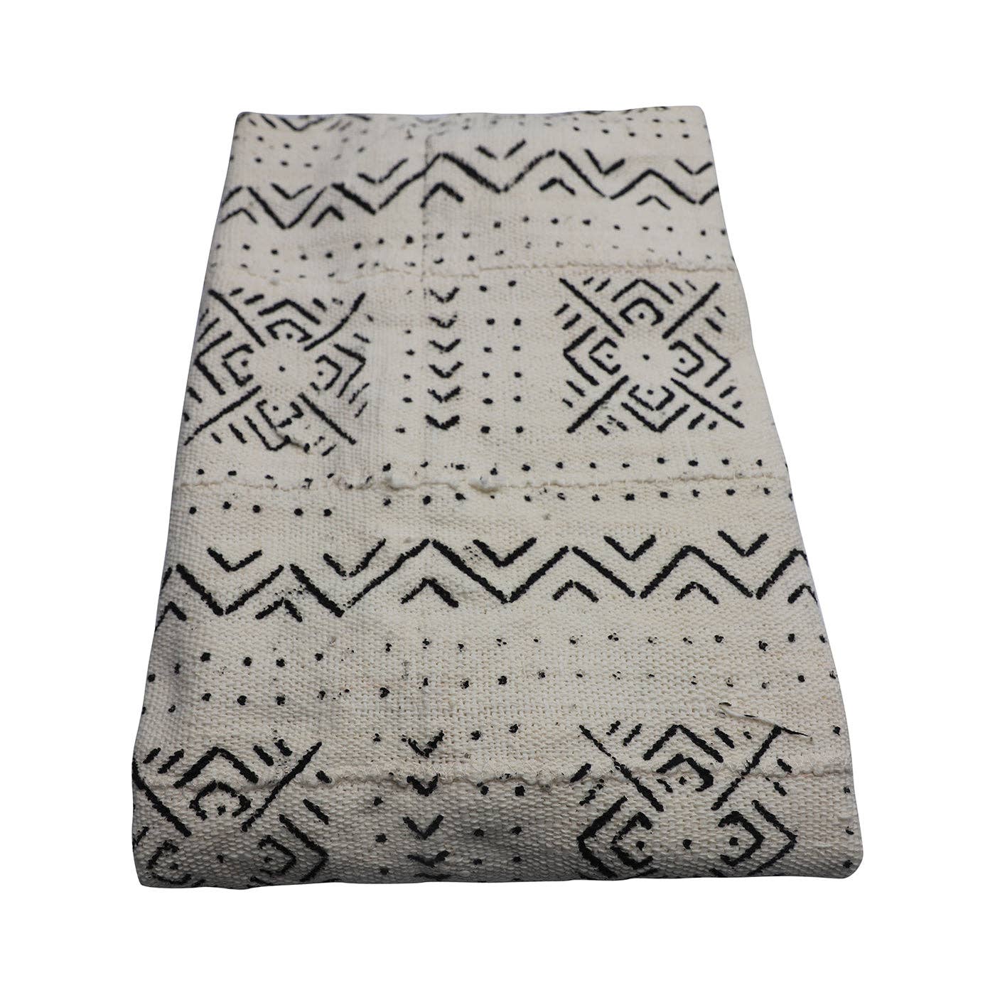 Luangisa African Gallery - Wholesale Tapestry/textile - Mud Cloth Textile | White2