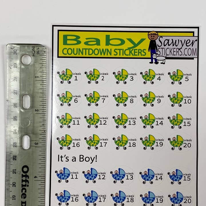Baby Countdown Stickers for wholesale by The Polka Dot Box