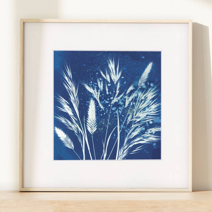 Blue Botanical Print | Nature Lover Gift | Earthy Room Decor for wholesale by The Sun's Recipe