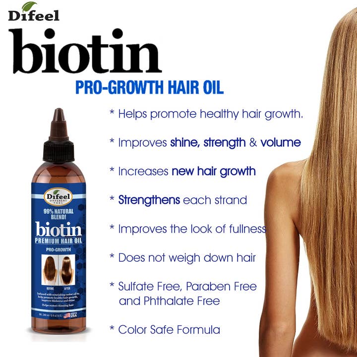 Difeel - Wholesale Hair oil - Difeel Biotin Pro Growth Premium Hair Oil 8 oz.1