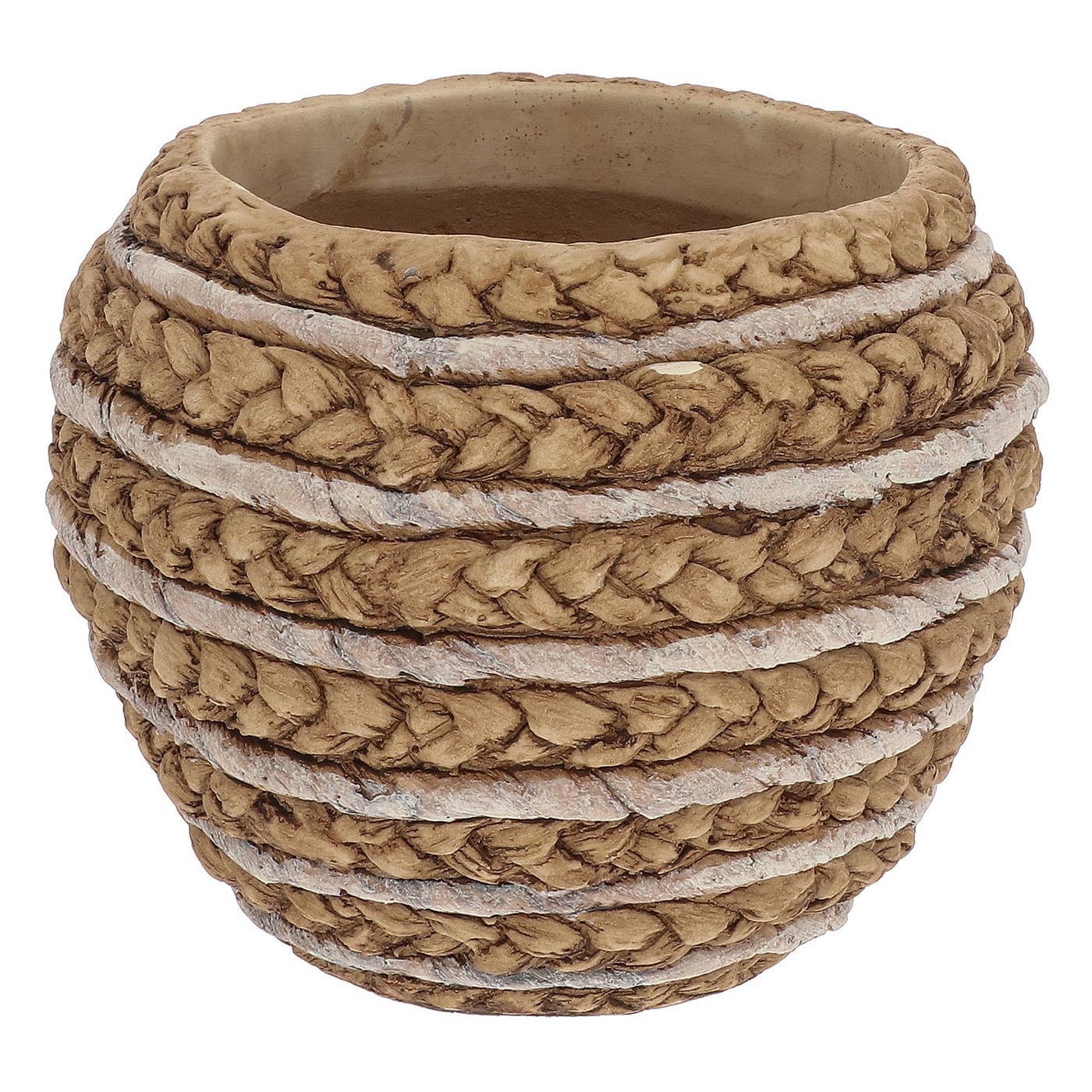 Joe Davies - Wholesale Plant pot - Stone Weave 2 Tone Bowl Planter Large1