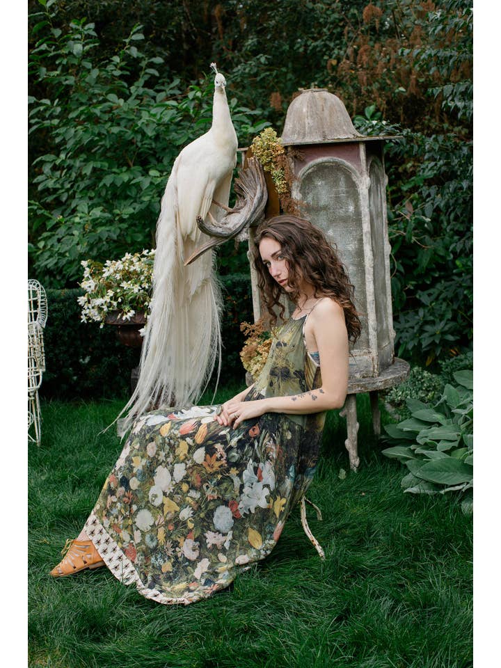 Market of Stars (Worldwide) - Wholesale Dress - Women's - I Dream in Flowers Bohéme Long Maxi Slip Dress With Bees