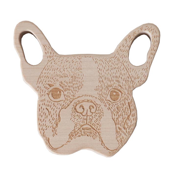 massaggiagengive in legno - bulldog francese per la vendita all'ingrosso da parte di Wooden Story Sp. z o.o.