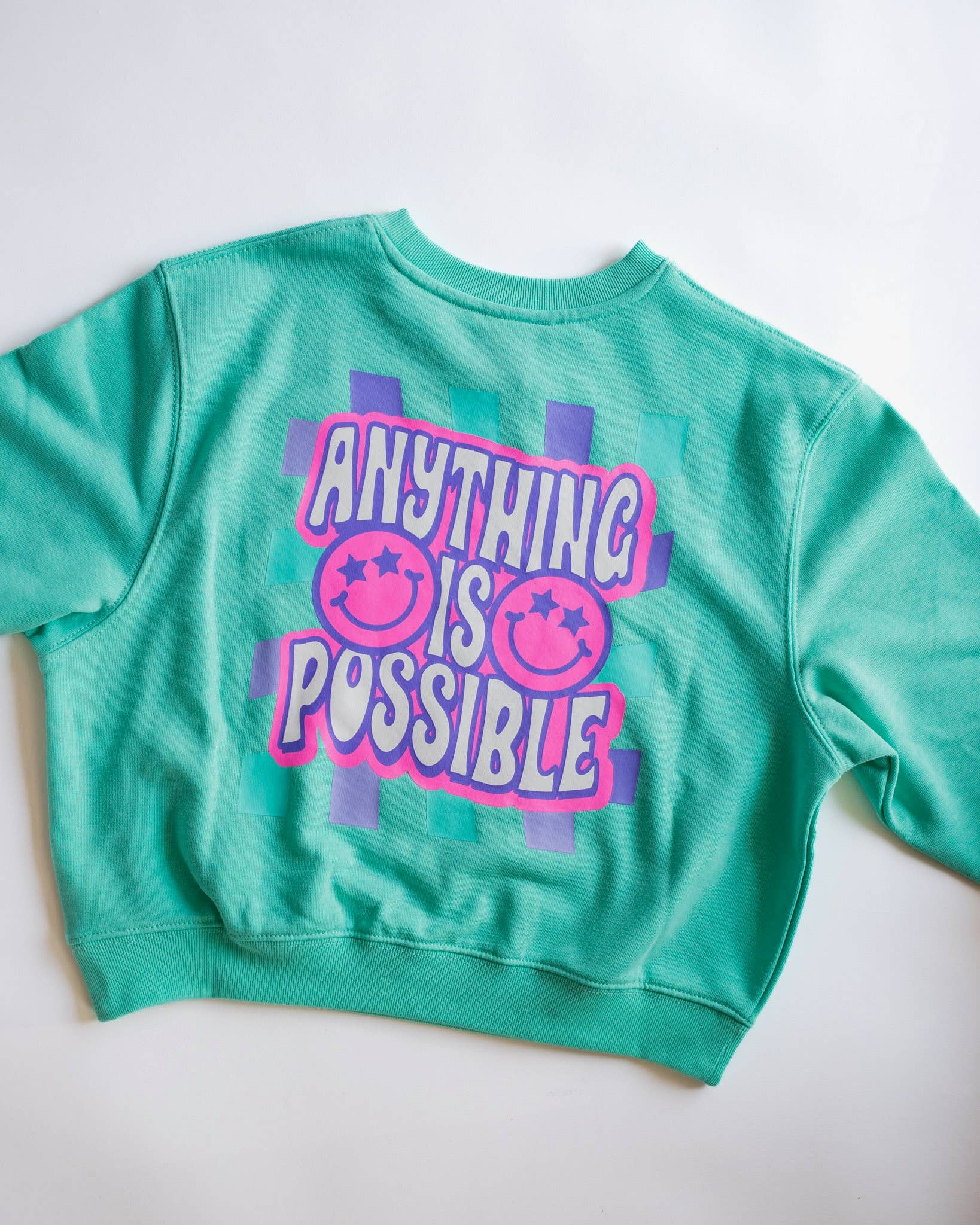XOXO by magpies - Venta al por mayor Sudadera - Niños - Sudadera Sonriente "XOXO by Magpies Anything is Possible" | Aqua6