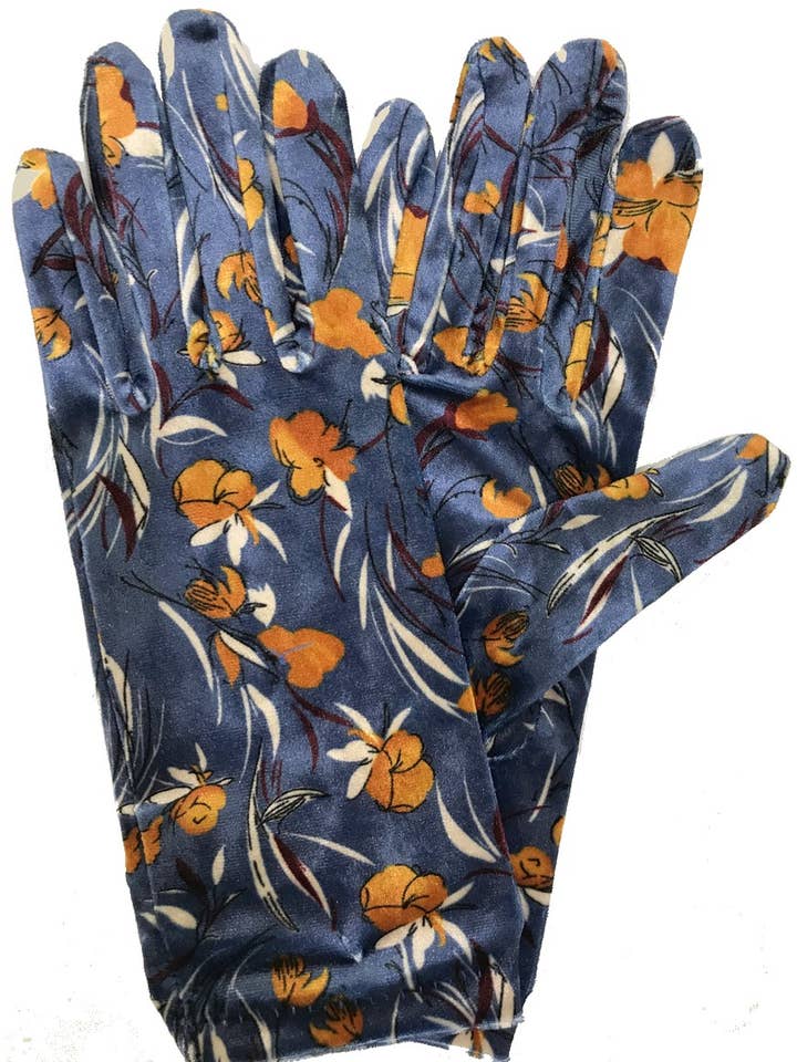 Lavina Yellow Velvet Women's Gloves for wholesale by LES PETITS CAPRICES