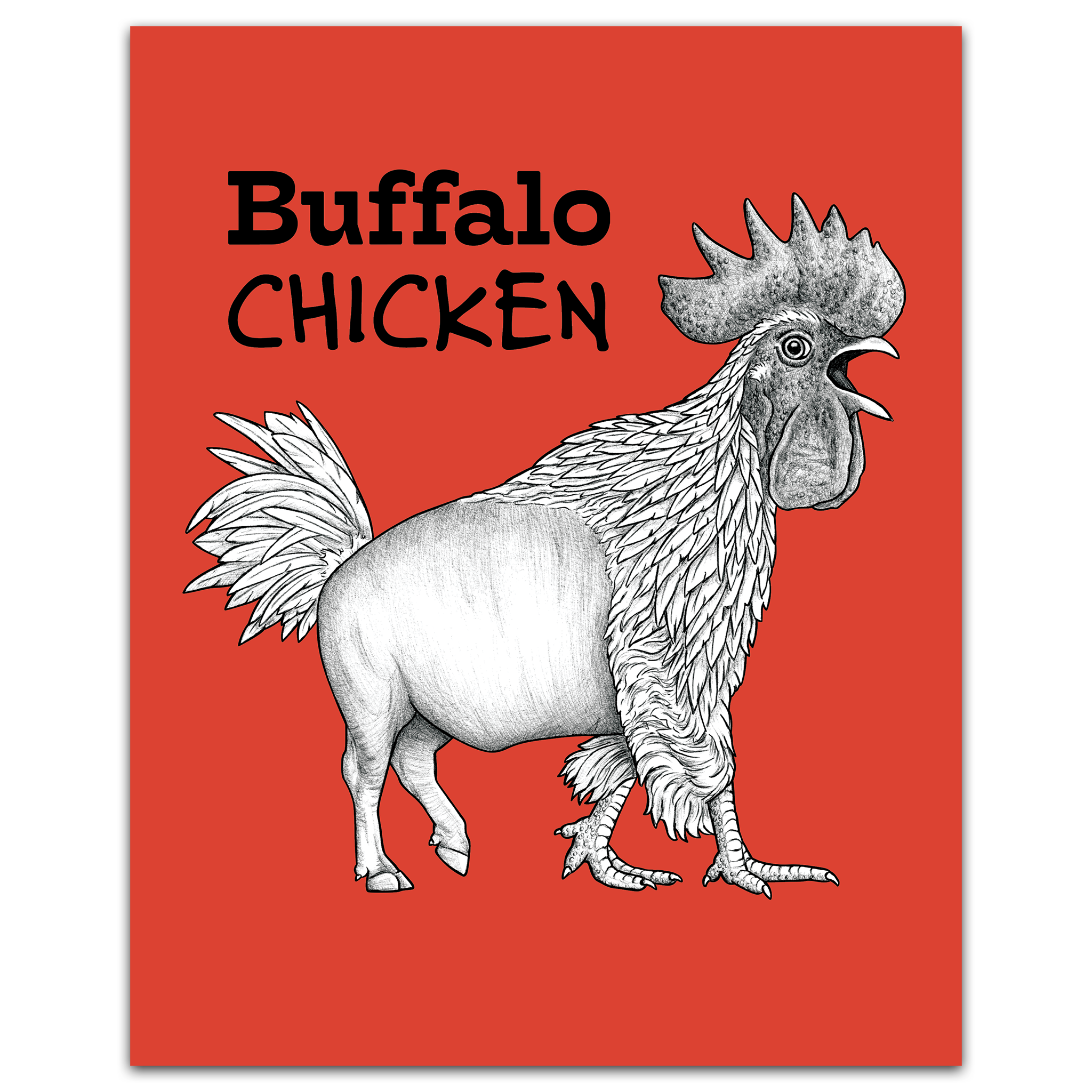 Whatif Creations - Wholesale Art Print - Buffalo Chicken 8x10" Art Print0
