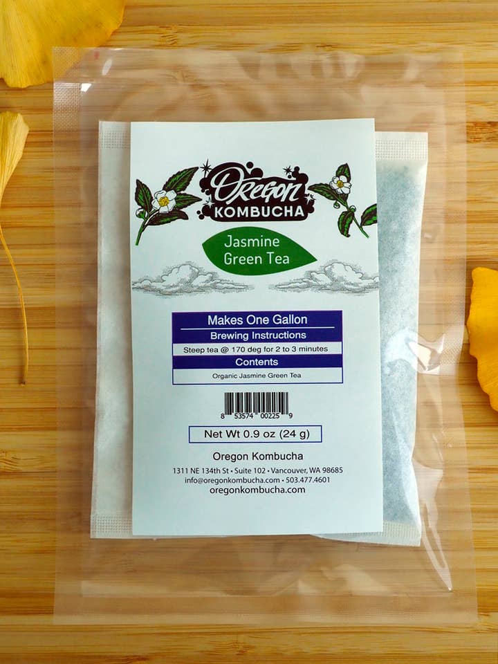 Certified Organic Jasmine Green Tea for wholesale by Oregon Kombucha