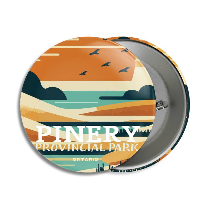 Bouton Pinback du parc provincial Pinery de l'Ontario pour la vente par Canada Untamed