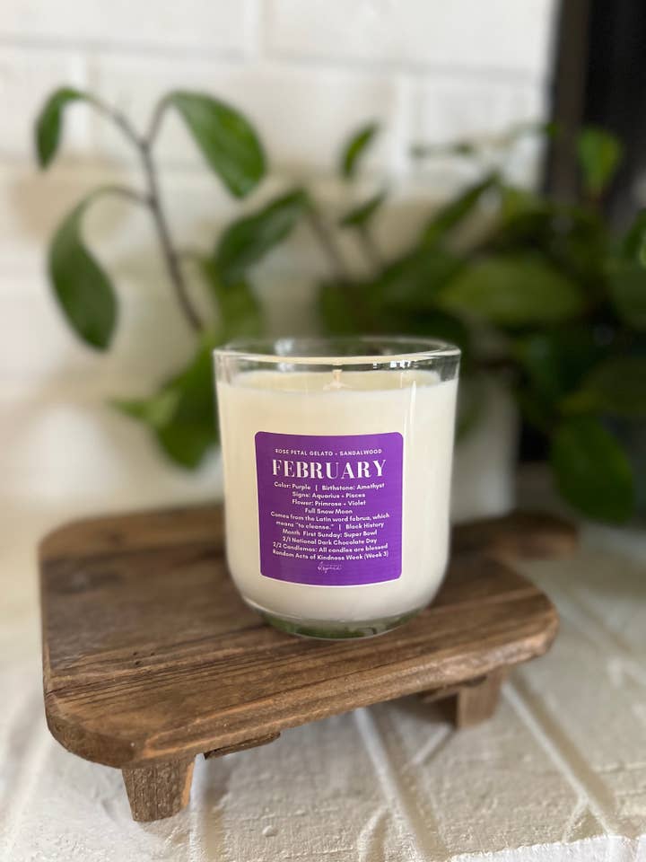 February Birthday Month Candle for wholesale by Illuminate Space