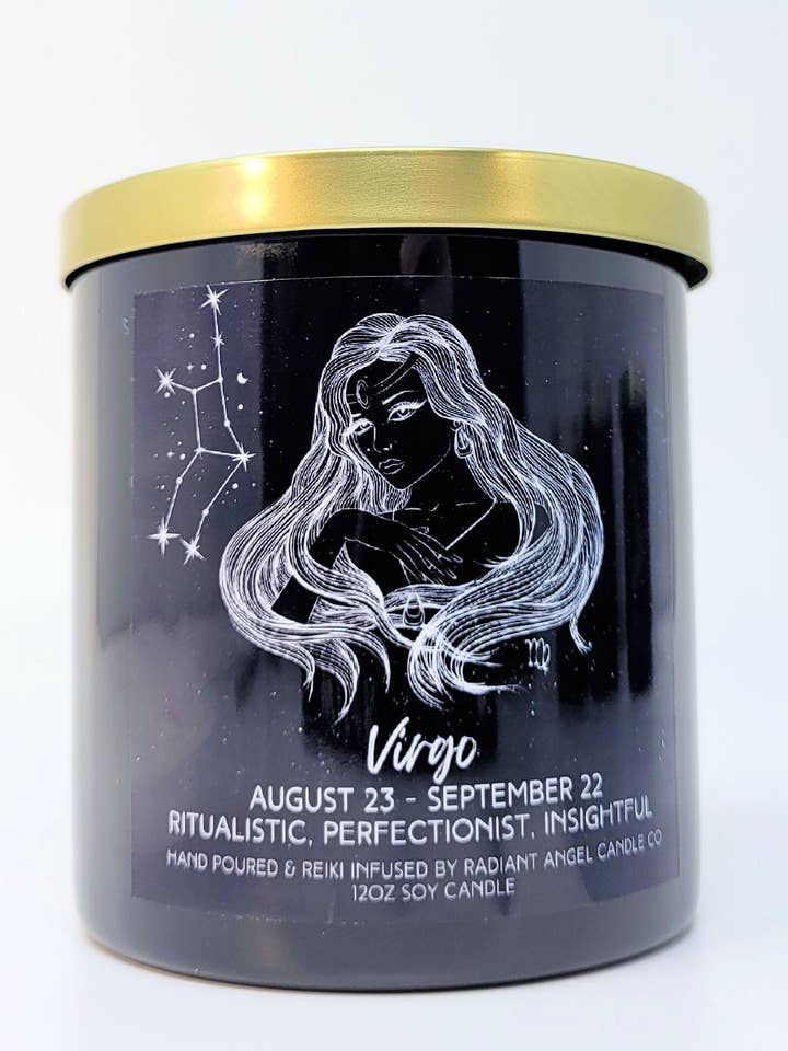 Virgo, Virgo Candle, Virgo Goddess for wholesale by Radiant Angel Candle Co