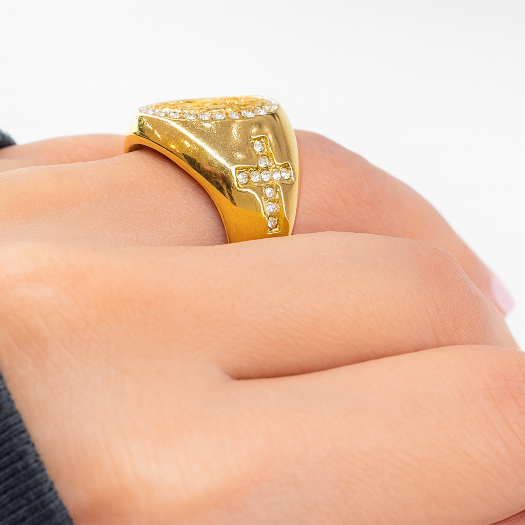 Jagged Halo Jewelry - Wholesale Multi-Stone Ring - Miraculous Medal Ring2