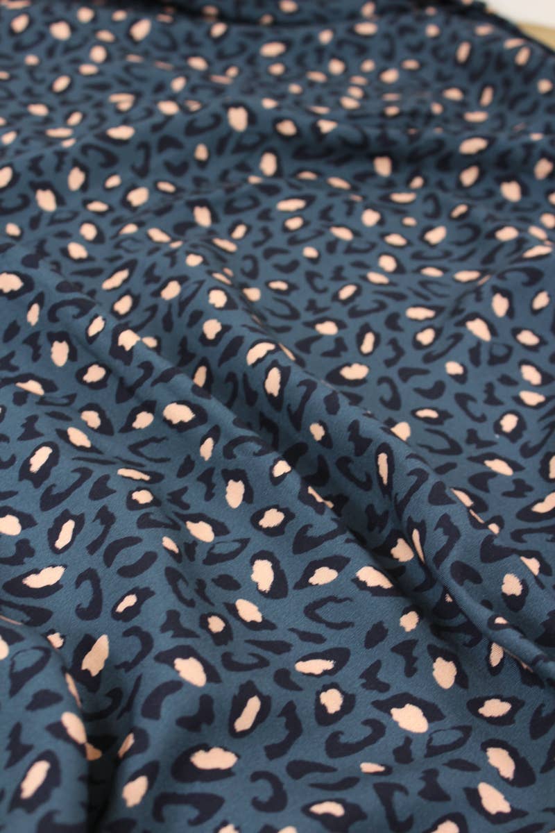 Eglantine et Zoé - Wholesale Fabric - Bagheera Blue Viscose Fabric10