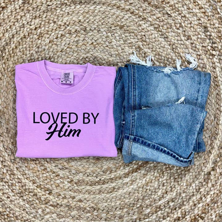 Loved By Him Tee for wholesale by Knox + Nell