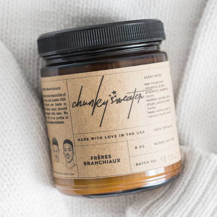 Chunky Tröja Ljus för wholesale av Frères Branchiaux Candle Co.