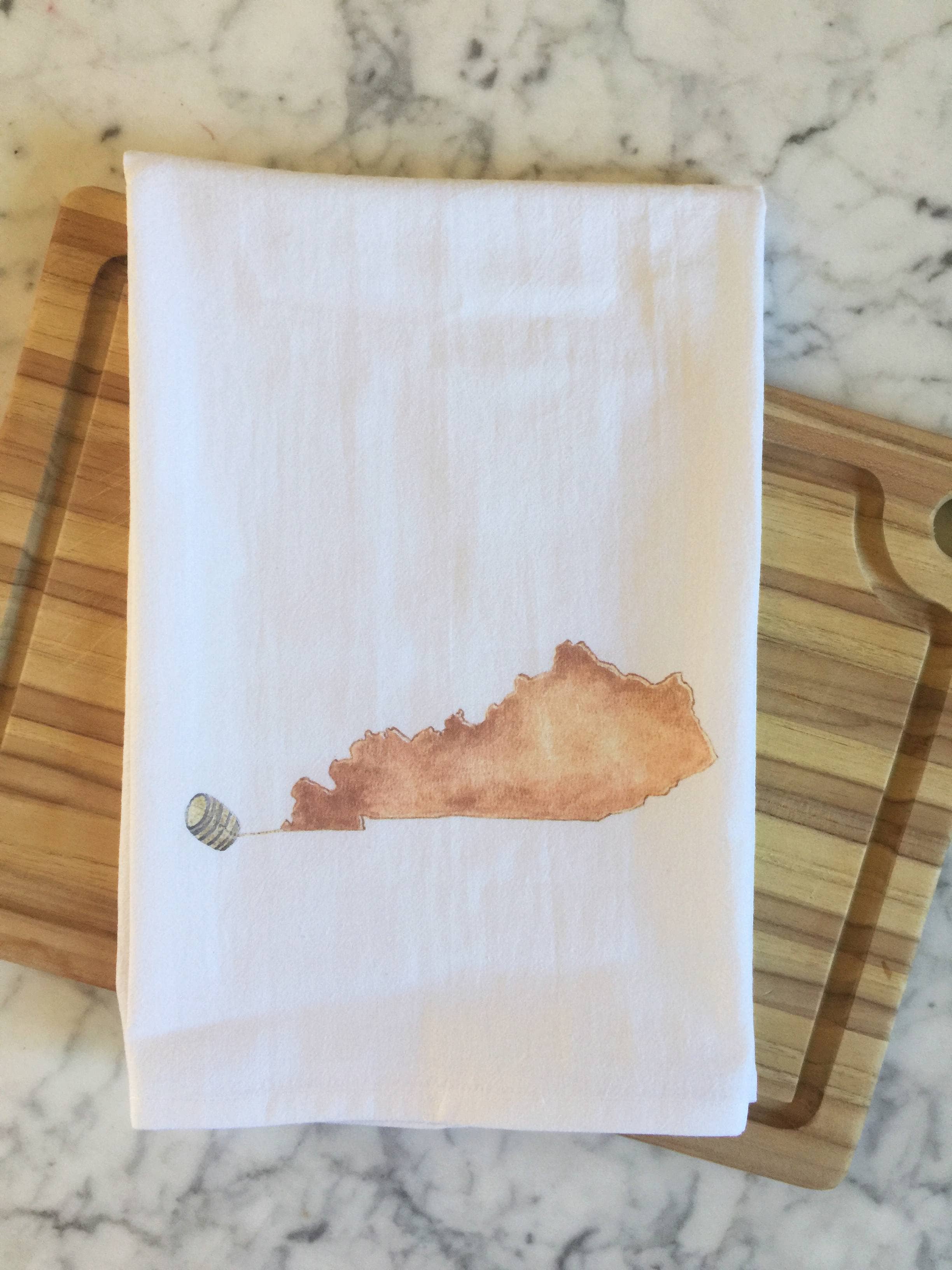 Navy Leaf Co. - Wholesale Tea Towel - Kentucky Bourbon Spilling Tea Towel