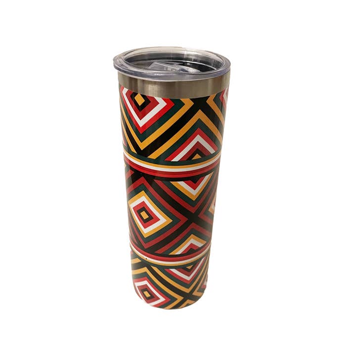 Southern Ndebele Print Insulated Water Bottle for wholesale by Gitzell FairTrade