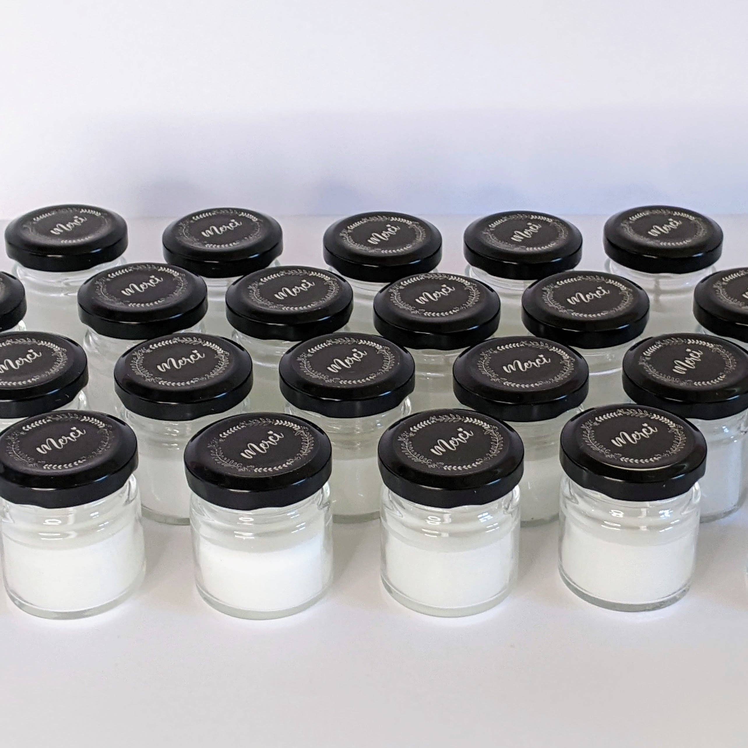 Te Whaka - Vente Cadeaux pour invités - Lot de 24 petites Bougies MERCI | Cadeaux invités mariage3