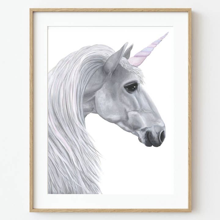 Acrylschilderij met eenhoorn, fantasiedierenkunst voor wholesale door Reflections by Megan