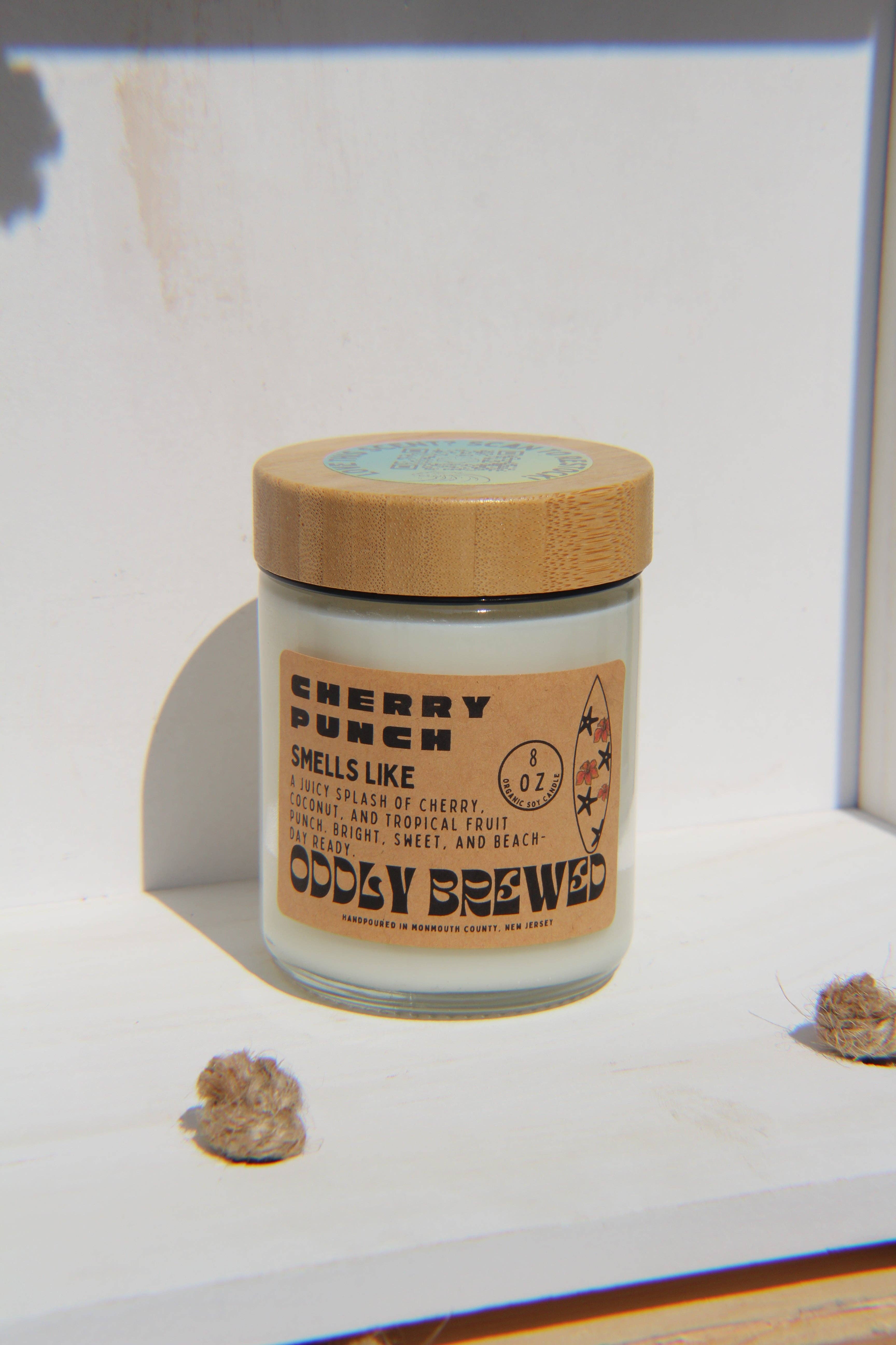 Oddly Brewed - Wholesale Jar/Filled Candle - Cherry Punch Soy Candle3
