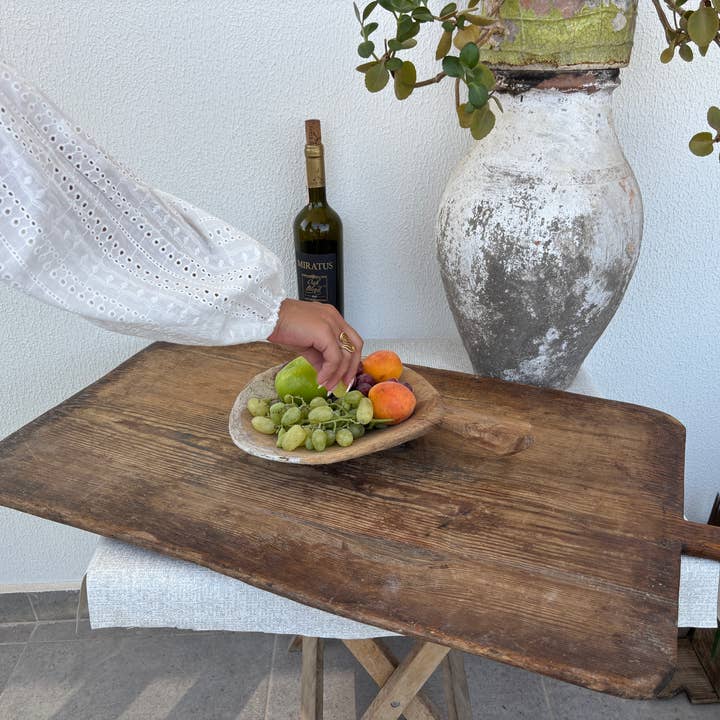 Rustic Remnents - Wholesale Cutting board - Vintage Wooden Bread Board – Antique Turkish Dough Board9