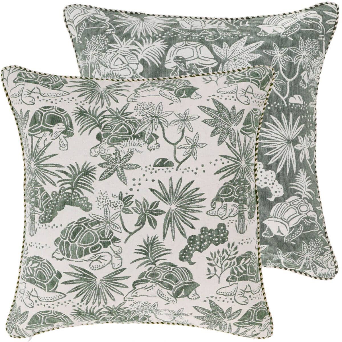 Safomasi - Wholesale Throw Pillow Cover - Green Tortoise Woven Cushion Cover2
