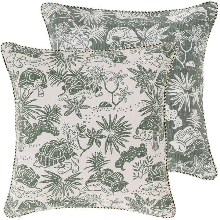 Safomasi - Wholesale Throw Pillow Cover - Green Tortoise Woven Cushion Cover2