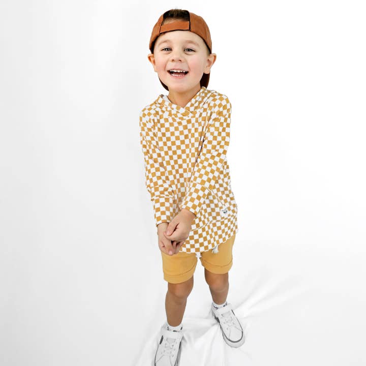 Free Birdees - Wholesale Shorts - Kids - Desert Tan Kids Harem Shorts with Pockets || Bamboo/Cotton/Spandex French Terry (18M-10Y)