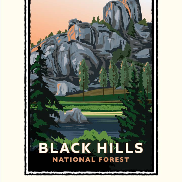 Landmark SD | Black Hills National Forest Art Print for wholesale by Legendary Landmark Art Prints