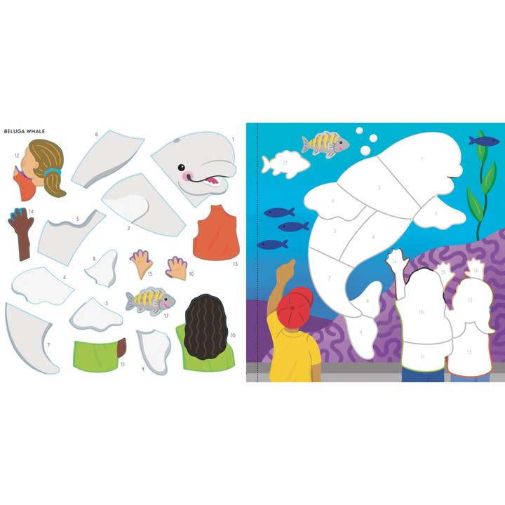 Peter Pauper Press - Vente Autocollant - Enfant et bébé - Mon premier livre de coloriage par autocollants - À l'aquarium6