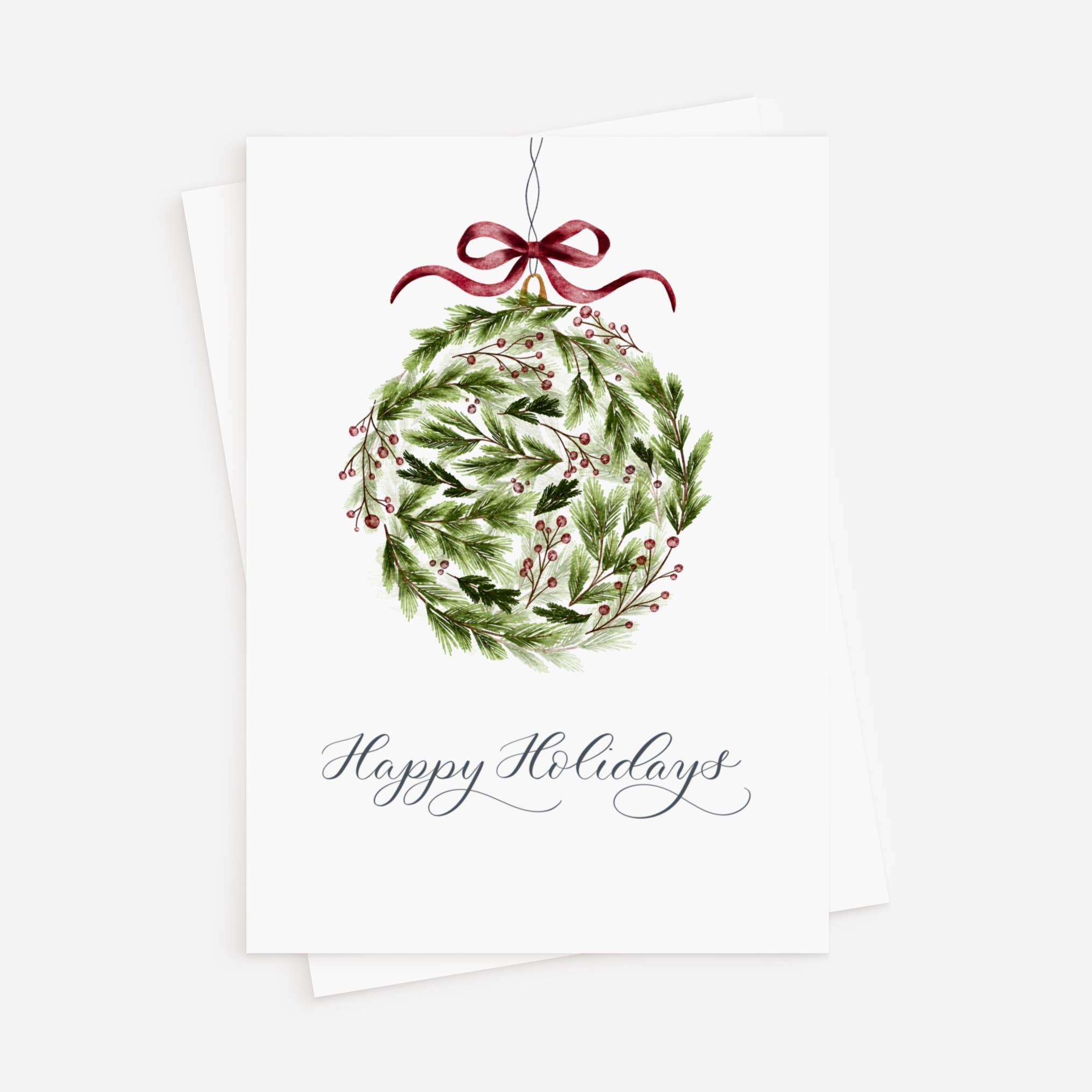 Blue Skies Lettering - Wholesale Christmas Card - "Happy Holidays" Card Boxed Set1