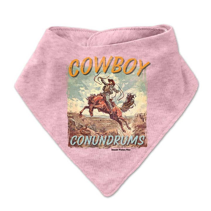 Remuda Western Wear - Wholesale Bandana Bib - Cowboy Conundrums Infant Bandana Style Western Bib2