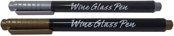 Innovarix - Wholesale Wine/Cocktail Glass Markers - Erasable Wine Glass Marker Pen Set - Gold & Silver3