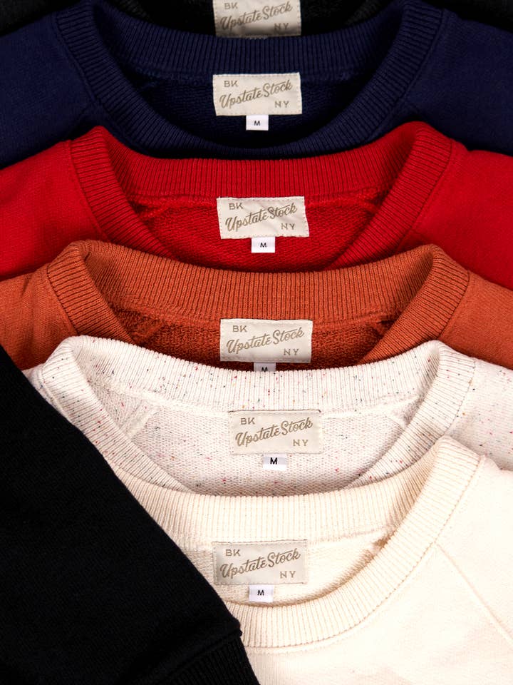 Upstate Stock - Wholesale Sweatshirt - Unisex - Amagansett Beach Upcycled Terry Cotton Sweater - Carbon