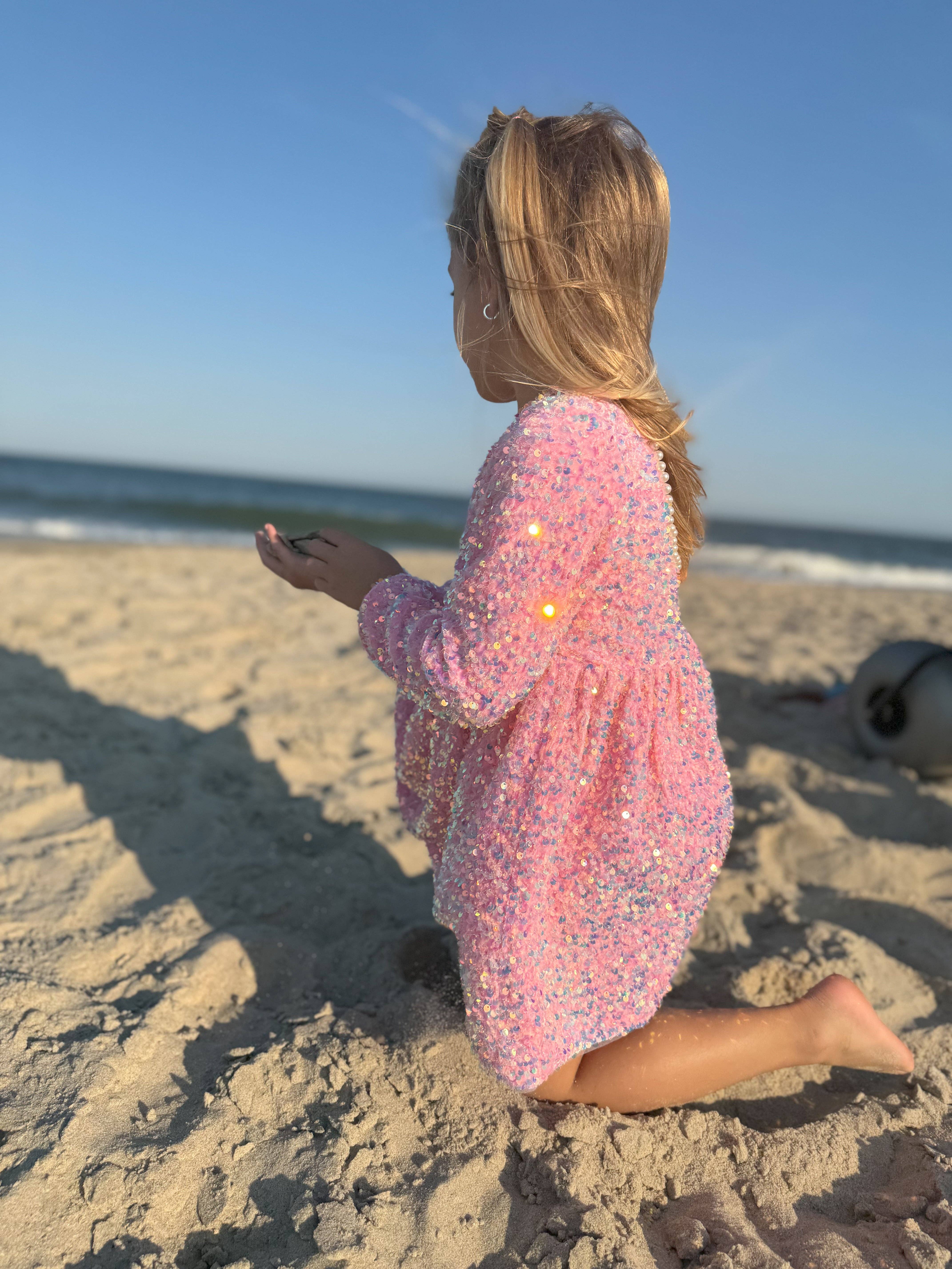 Ellie and Mila - Venta al por mayor Vestido - Niños - Vestido rosa con lentejuelas7