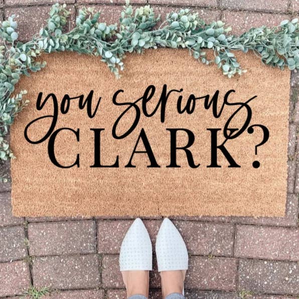 Paillasson de Noël You Serious Clark Decor Welcome pour la vente par ShopByThePalms