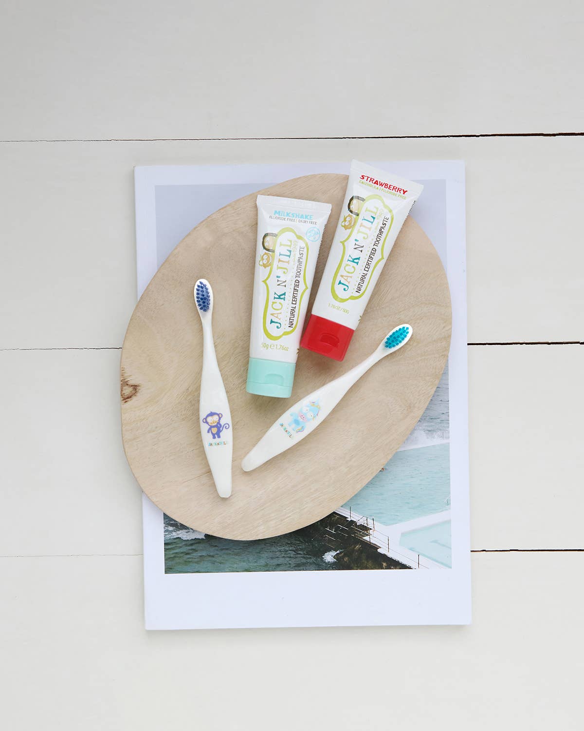 Jack N' Jill Kids & NFco - Vente Brosse à Dents - Enfant et bébé - Brosse à dents Jack N'Jill pour enfants - Assortiment licorne et singe4